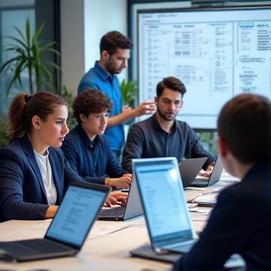 Team di ingegneri del software al lavoro